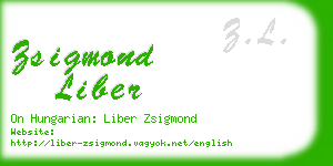 zsigmond liber business card